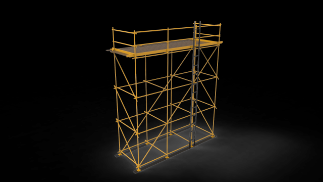 Scaffolding Model 3D .c4d .max .obj .3ds .fbx .stl .blend 