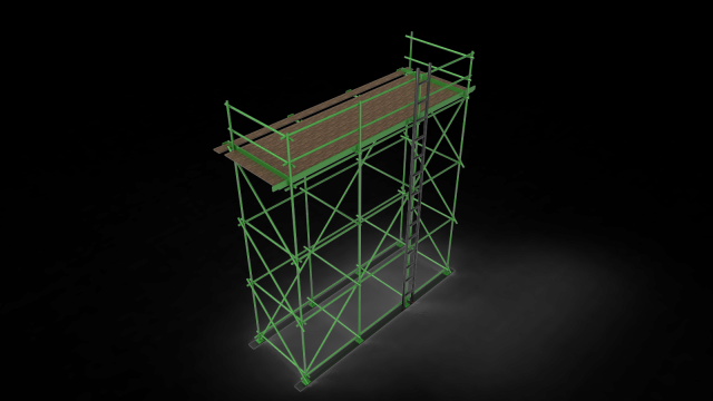 Scaffolding 3D Модель .c4d .max .obj .3ds .fbx .stl .blend 