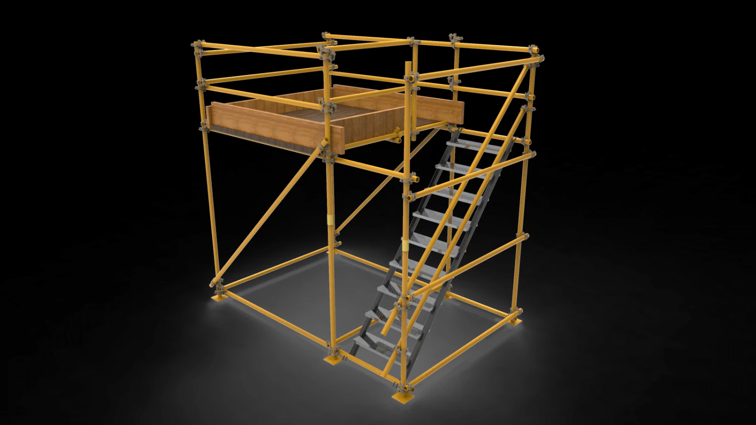 Scaffolding 3D Model .c4d .max .obj .3ds .fbx .stl .blend 