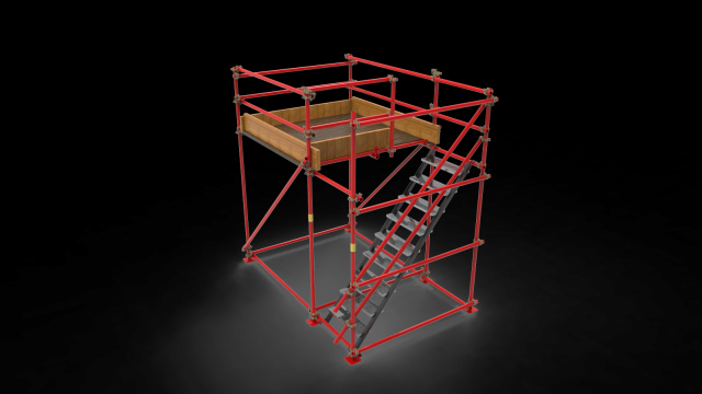 Scaffolding 3D Model .c4d .max .obj .3ds .fbx .stl .blend 