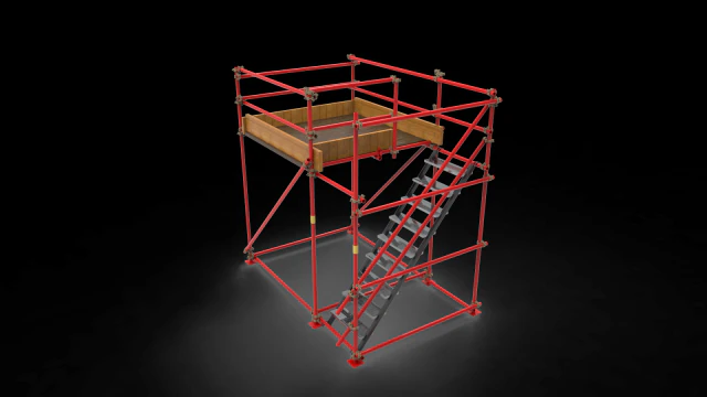 Scaffolding 3D Model .c4d .max .obj .3ds .fbx .stl .blend