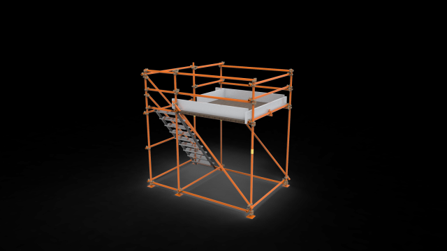Scaffolding 3D 模型 .c4d .max .obj .3ds .fbx .stl .blend 