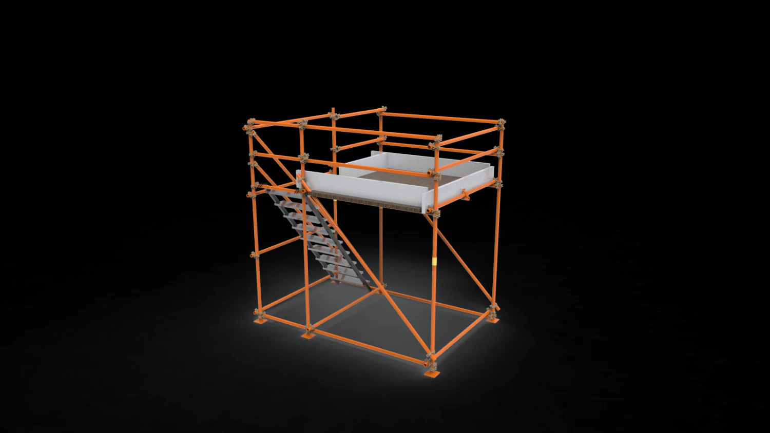 Scaffolding 3D Model .c4d .max .obj .3ds .fbx .stl .blend