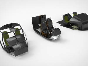 Type Cockpit helicopter 3Dモデル