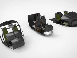 Type Cockpit helicopter 3D Model