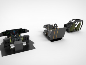 Type Cockpit helicopter 3Dモデル