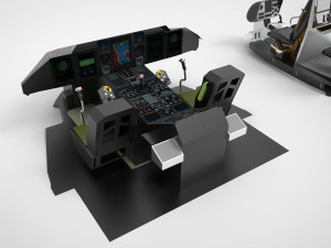 Type Cockpit helicopter 3Dモデル