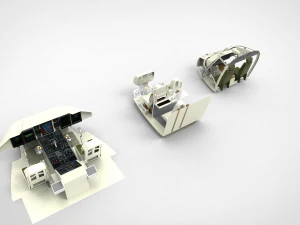 Cockpit helicopter 3 type 3D Model