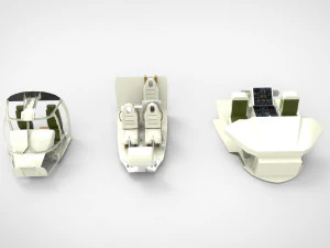 Cockpit helicopter 3 type 3D Model