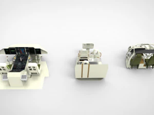 Cockpit helicopter 3 type 3D Model