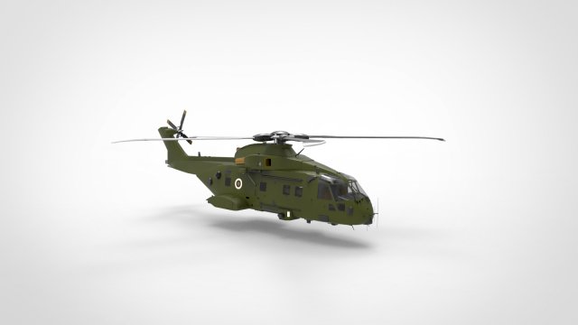 AW101 EH101 Merlin Model 3D .c4d .max .obj .3ds .fbx .stl .blend 