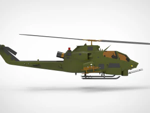 Hélicoptère AH-1 Cobra Modèle 3D
