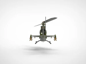 AH-1 Cobra Helicopter 3D Model