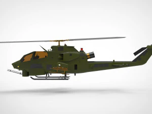 AH-1 Cobra Helicopter 3D Model