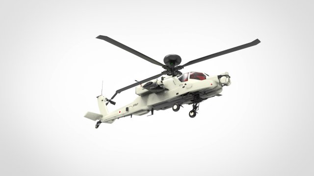 AH-64 Apache 3D Model .c4d .max .obj .3ds .fbx .stl .blend 