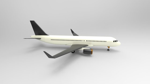 Airbus A320neo Model 3D .c4d .max .obj .3ds .fbx .stl .blend 
