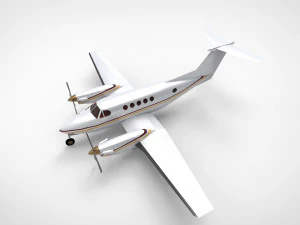 Pesawat Beechcraft King Air Model 3D