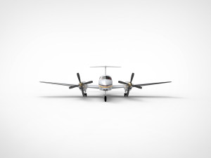 Beechcraft King Air airplane 3D मॉडल
