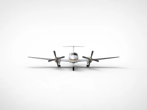 Beechcraft King Air airplane 3D Model