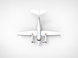 Beechcraft King Air airplane 3D मॉडल