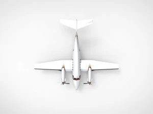Beechcraft King Air airplane 3D Model