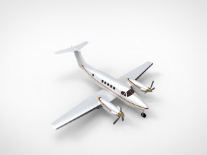 Beechcraft King Air airplane 3D मॉडल