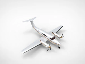 Beechcraft King Air airplane 3D Model