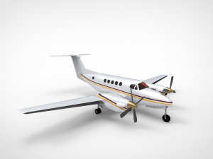 Beechcraft King Air airplane 3D मॉडल