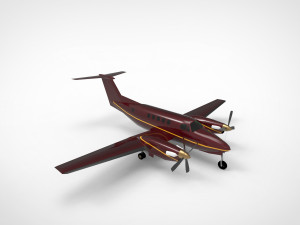 Beechcraft King Air airplane 3D Model