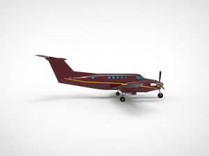 Beechcraft King Air airplane 3D Модель