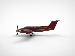 Beechcraft King Air airplane 3D Модель