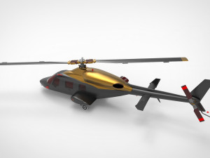 Bell 222 3D Model