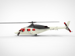 Bell 222 3D Model