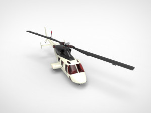 Bell 222 3D Model