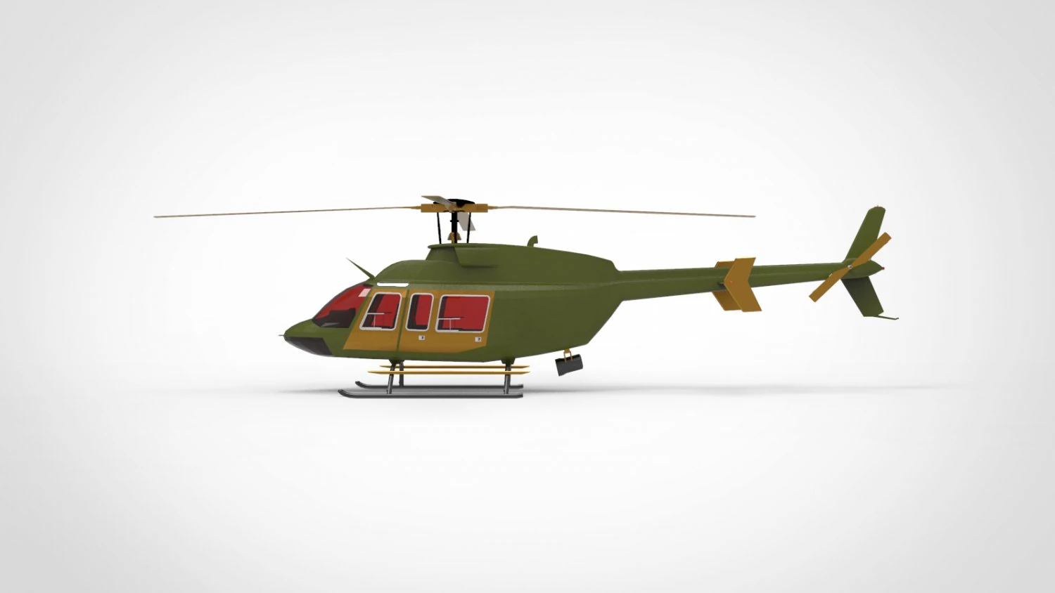 Bell 407 AH 3D Model .c4d .max .obj .3ds .fbx .stl .blend