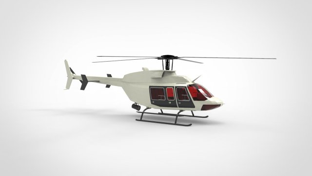 Bell 407 AH 3D Model .c4d .max .obj .3ds .fbx .stl .blend 