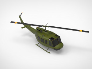 Bell UH-1 Iroquois Modelo 3D