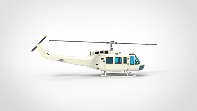 Bell UH-1 Iroquois Modelo 3D .c4d .max .obj .3ds .fbx .stl .blend 