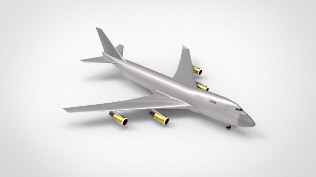 Boeing 747-400F 3D 模型in 商业3DExport