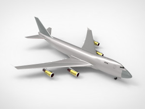 Boeing 747-400F 3D Model