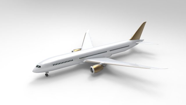 Boeing 787-9 3D 모델 .c4d .max .obj .3ds .fbx .stl .blend 