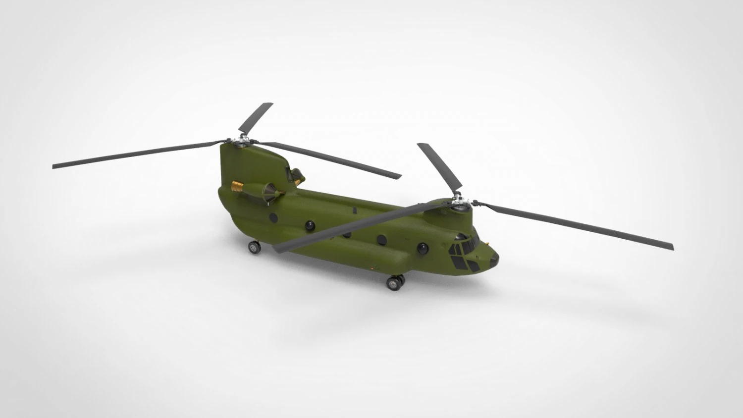 Boeing CH-47 Chinook 3D Model .c4d .max .obj .3ds .fbx .stl .blend