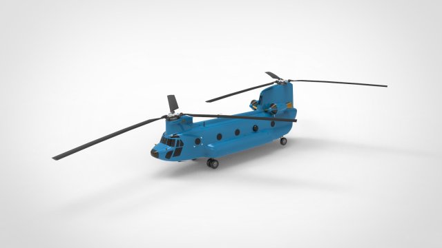 Boeing CH-47 Chinook Model 3D .c4d .max .obj .3ds .fbx .stl .blend 