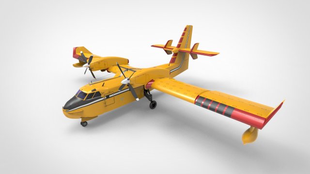 Bombardier CL-415 3D Model .c4d .max .obj .3ds .fbx .stl .blend 