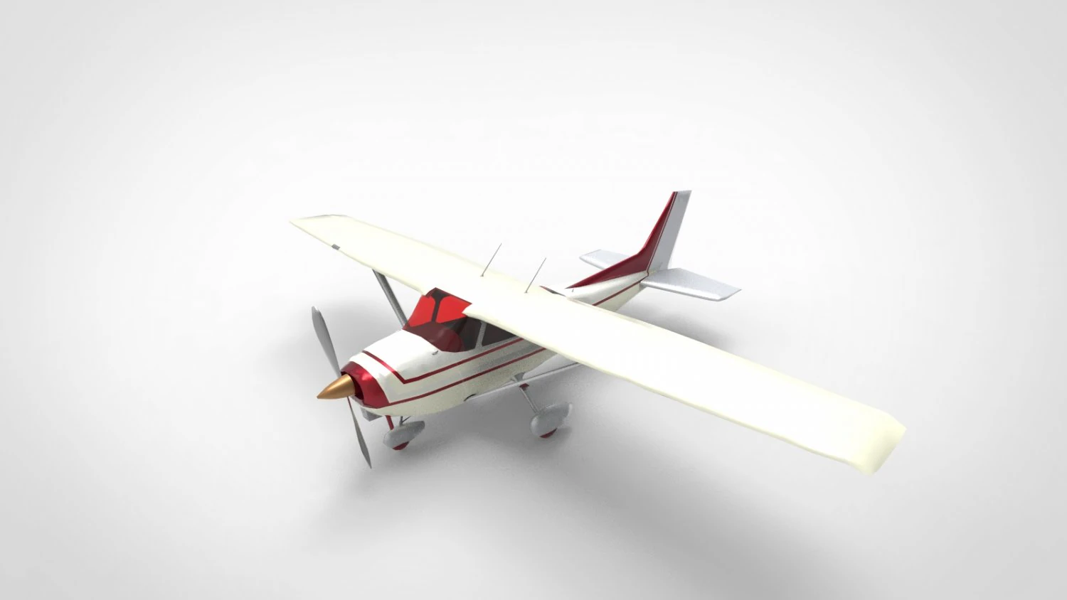 Cessna 172S Skyhawk SP 3D Model .c4d .max .obj .3ds .fbx .stl .blend 