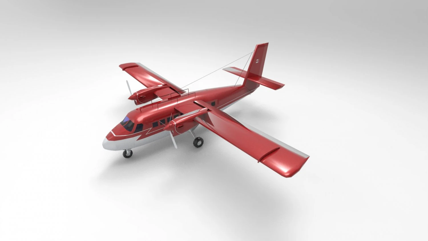 DHC-6 Twin Otter 3D Model .c4d .max .obj .3ds .fbx .stl .blend