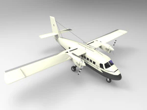 DHC-6 쌍수달 비행기 3D 모델