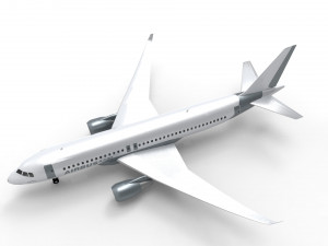 Airbus A320 Low poly 3D Model