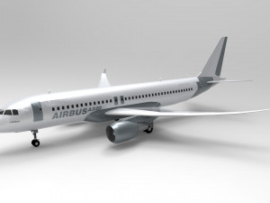 Airbus A320 Low poly Model 3D