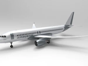 Airbus A320 Low poly 3D Model